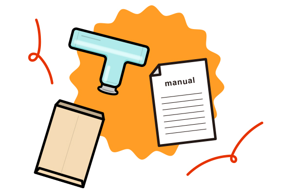 梱包は、無地の茶封筒で、印刷されたものではなくプリンター出力されたマニュアルも届きました。