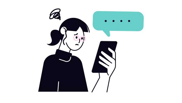 相手が電話に出てくれず困ったイラスト