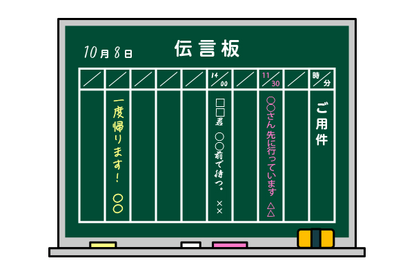 伝言板のイラスト